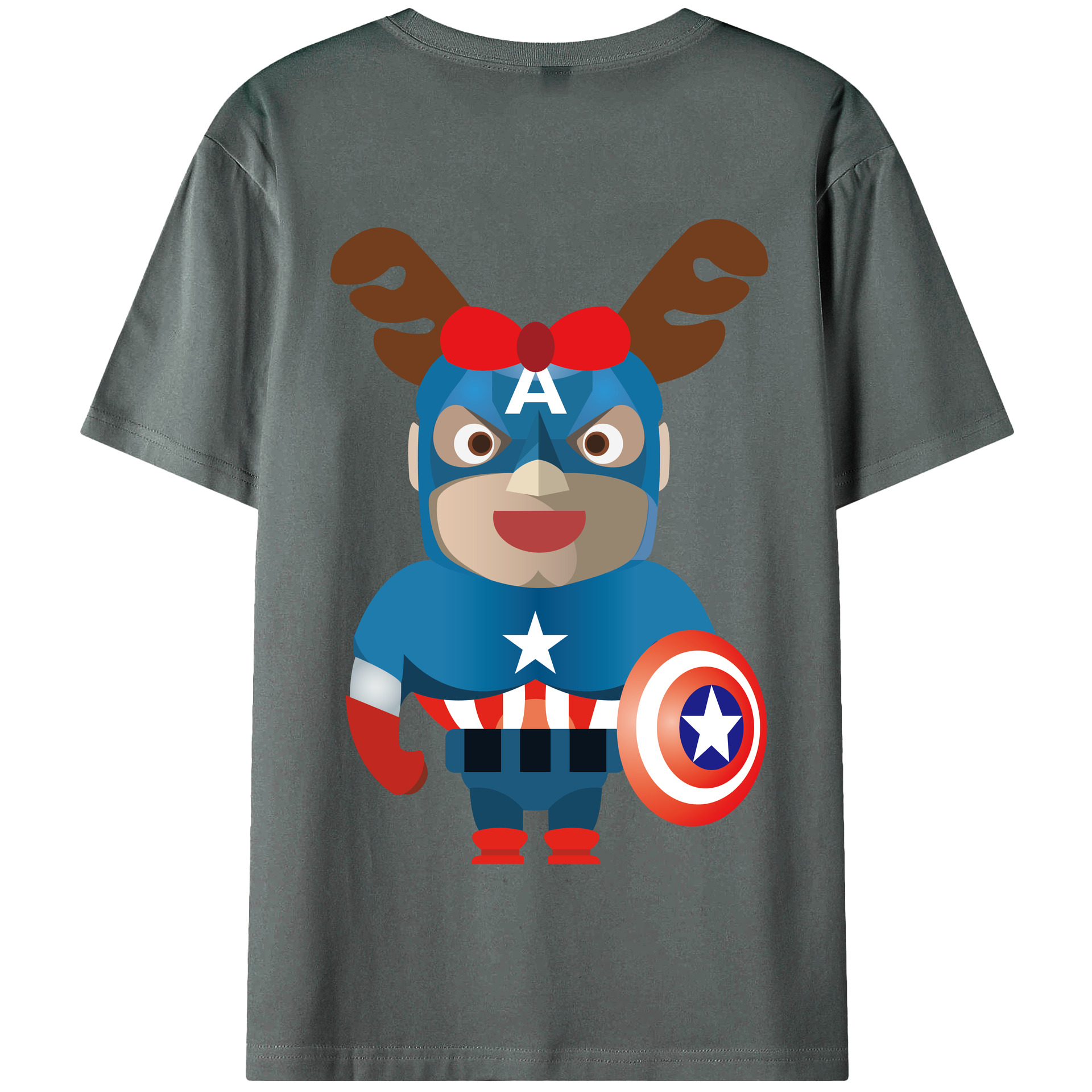 （画像用） アベンジャーズ The Avengers 綿100％半袖Tシャツ（背面プリント）